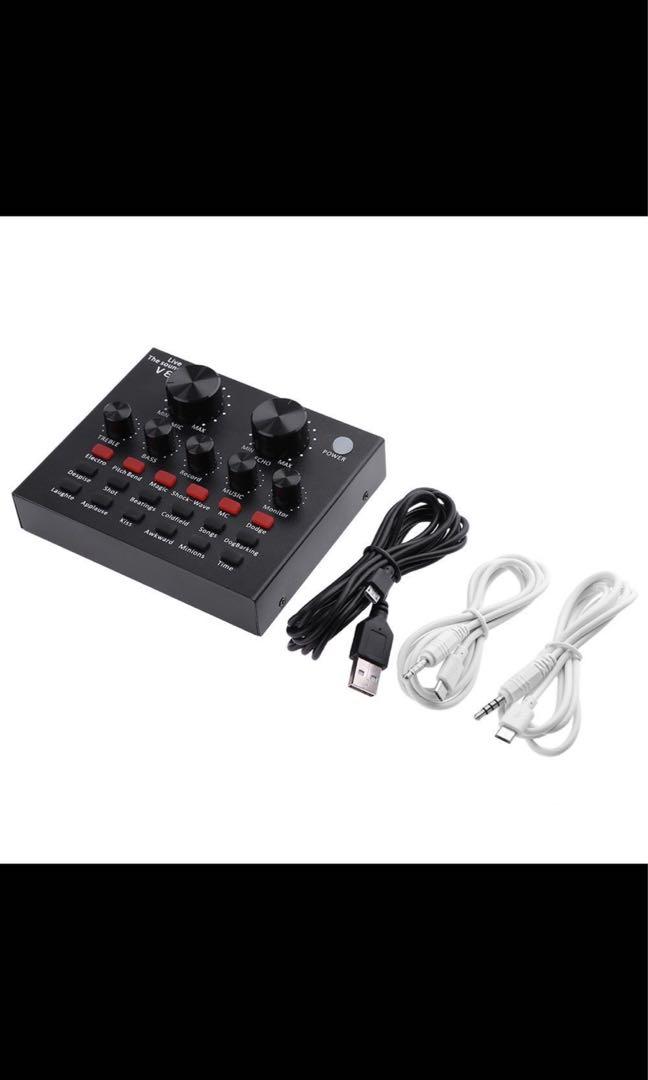 V8 soundcard & BM800 condenser mic (Category: Other Audio Equipment) located in Tarlac. Submitted by murakenisis (Listing ID 1135302569, Image 2). Description: Impulse buy di nagamit haha! Bought it for P1,740 Selling for 1K only.