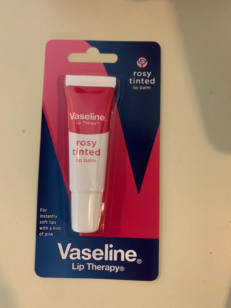 Vaseline Lip Therapy Rosy Tinted Lip Balm Tube, Beauty & Personal Care