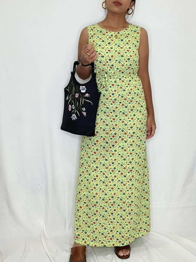 Global desi green maxi dress best sale