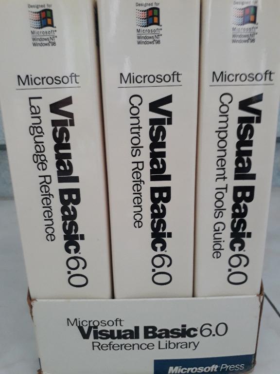 Visual Basic 6 Reference Library (3 vol set) (Category: Storybooks) located in Singapore. Submitted by outofprint (Listing ID 1135346126, Image 1). Description: Cond: 9.5/10 No hi-lighting, writings. Minimal wear. Little yellowing on the outside. Slip case has some wear..