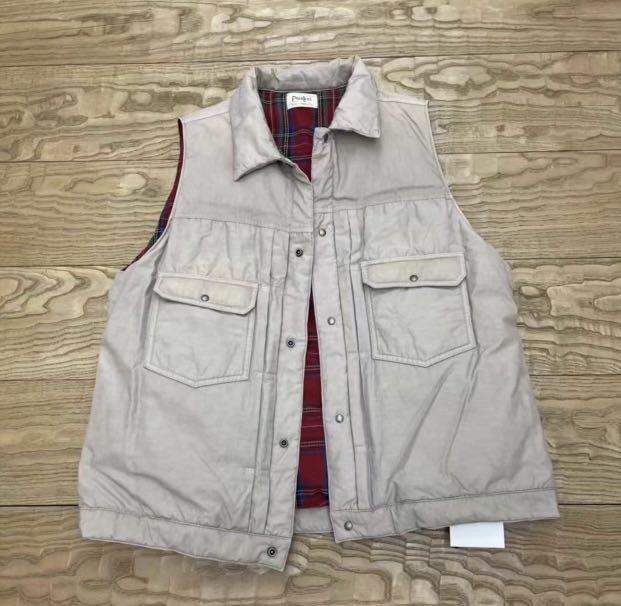 Visvim 21SS 101 down vest (mud dye) peerless 店舖限定, 名牌, 服裝