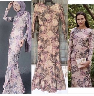 Zalia embroidered lace mermaid dress store
