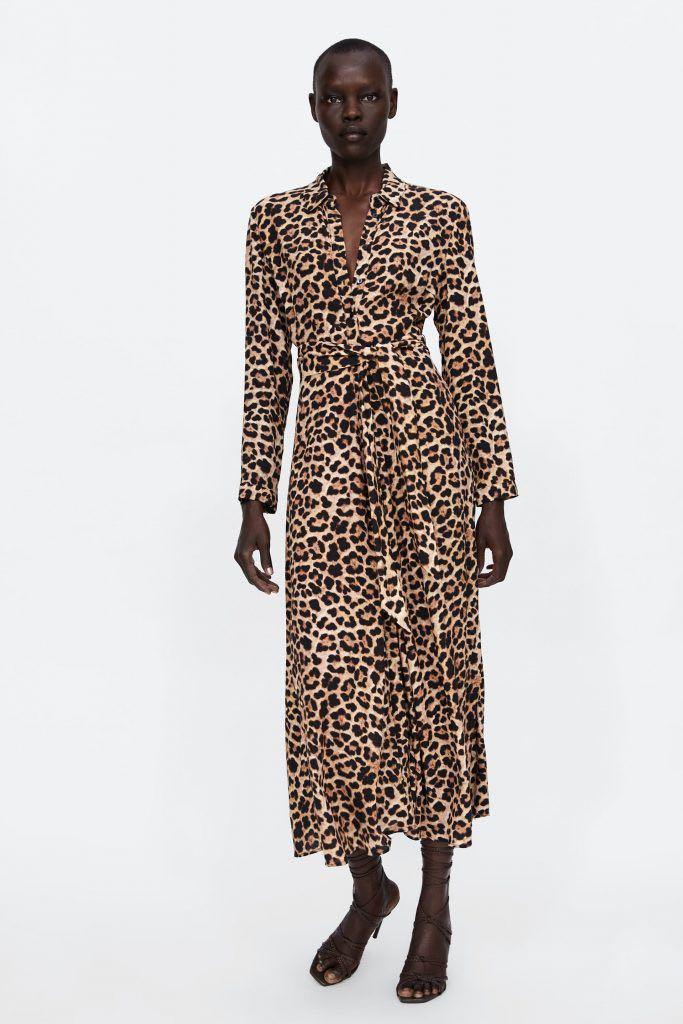 zara zebra print shirt dress