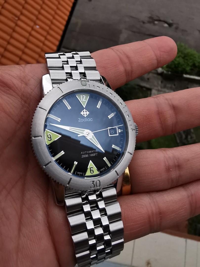 Zodiac Super Seawolf skin diver 1953 reissue, Men's Fashion, Watches