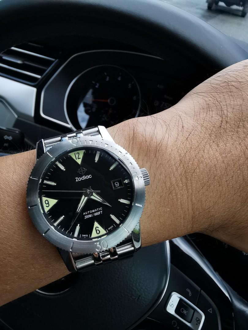 Zodiac Super Seawolf skin diver 1953 reissue, Men's Fashion, Watches