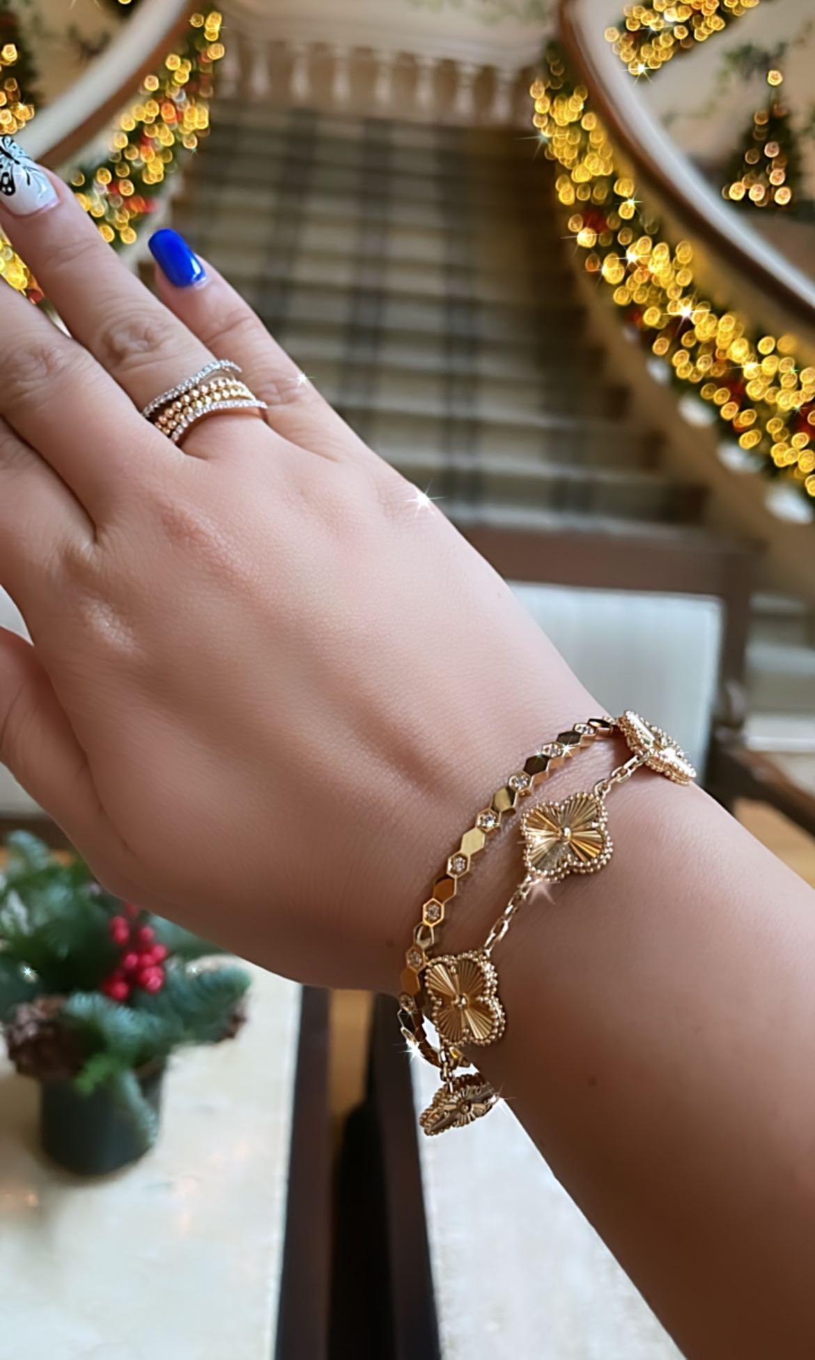 Gold honeycomb bracelet outlet