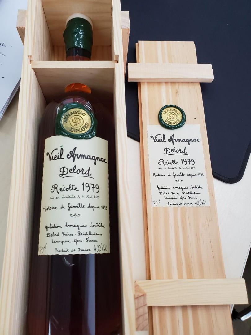 1979 Armagnac Delord 法國雅文邑頂級白蘭地酒被譽為世界最古老的“生命之水” 可定制酒標1970 1971 1972 1973  1974 1975 1976 1977 1978 , 嘢食& 嘢飲, 酒精飲料- Carousell