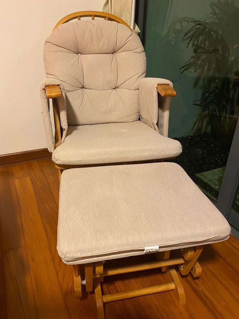 1. Gliding (nursing) chair with footstool., Babies & Kids, Baby Nursery & Kids Furniture, Other