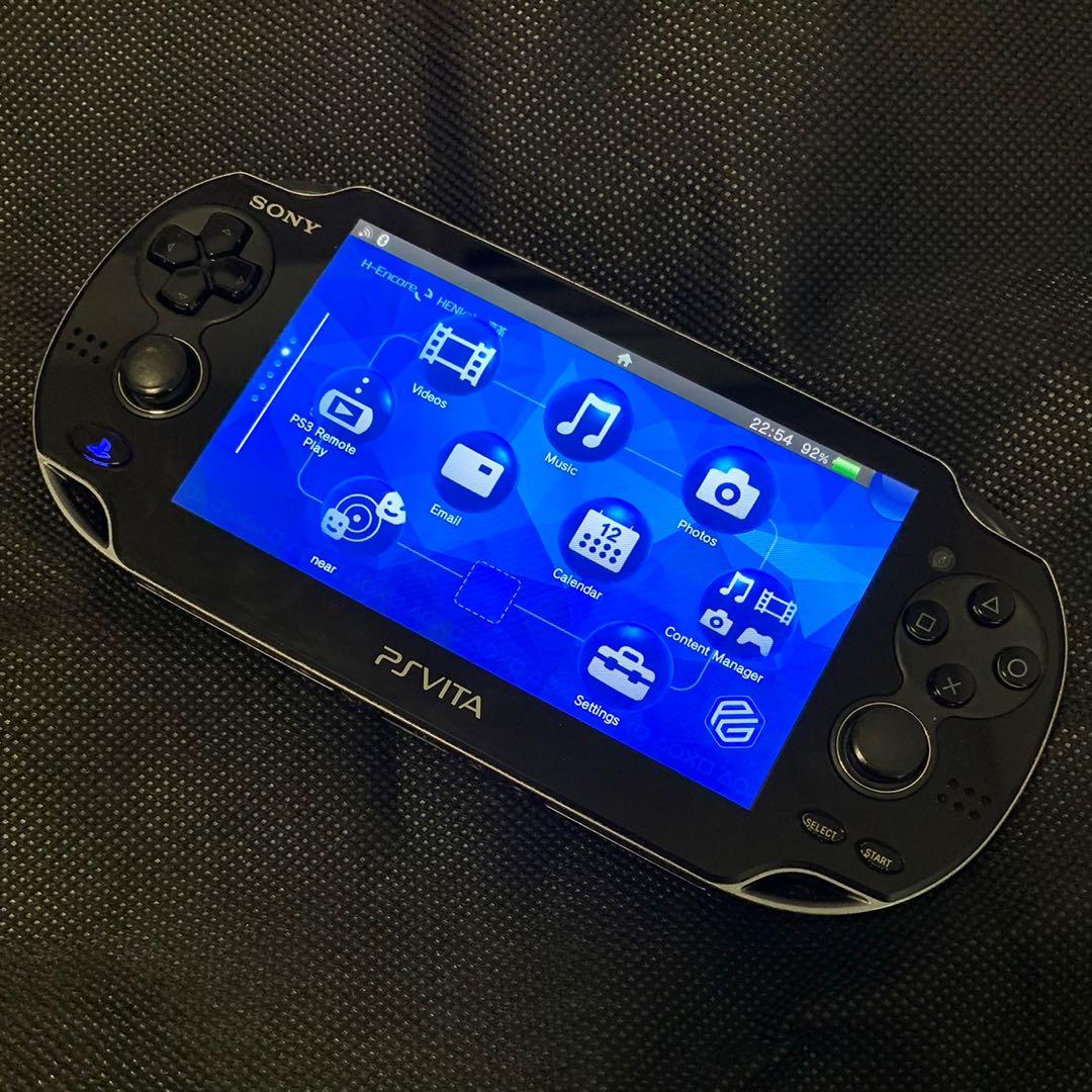 64gb Modded Psvita Fat Oled 1000 Series Crystal Black Wifi 3 60 Henkaku Enso Ps Vita W Psp Nes Snes Sega Gba Emulators Japanese Games W English Patch Mods Video Gaming Video