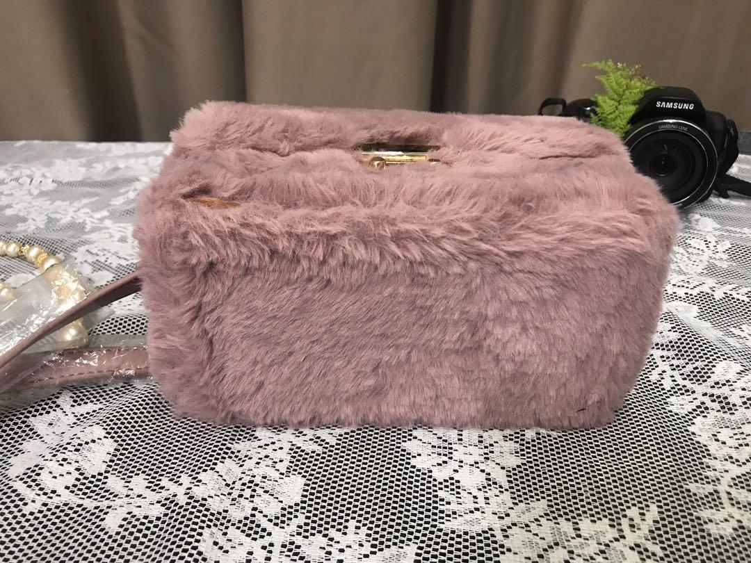 Pink fluffy bag topshop outlet