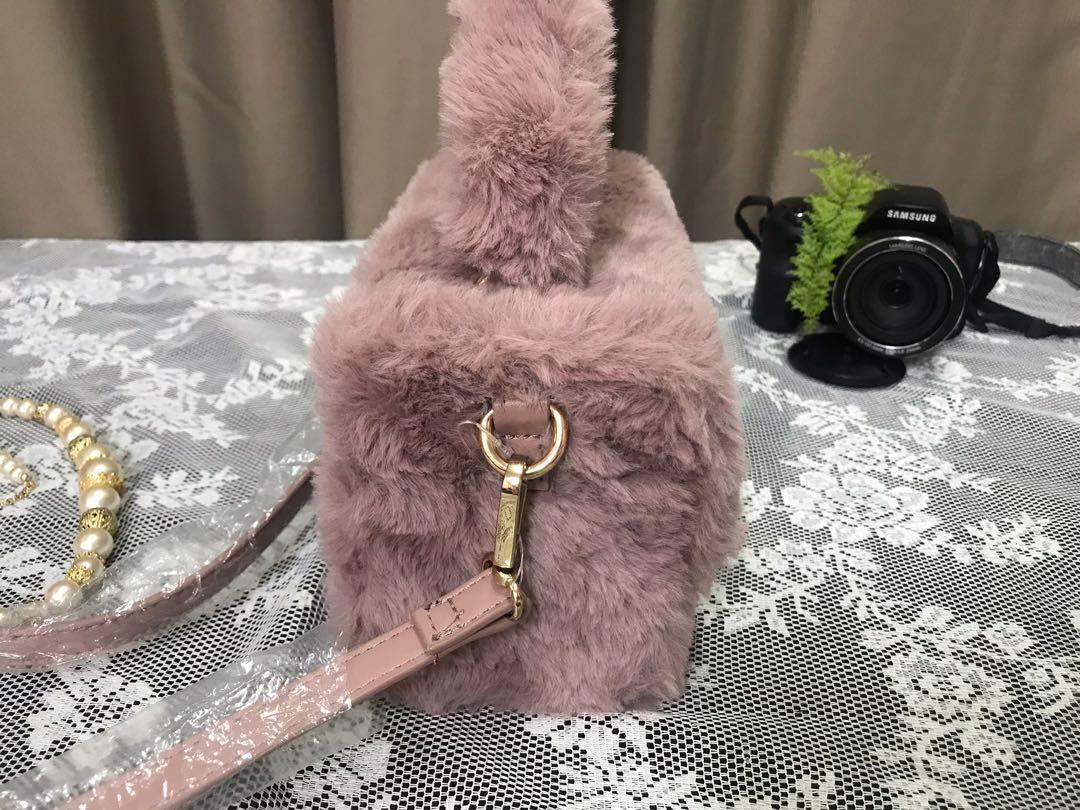 Pink fluffy bag topshop hotsell