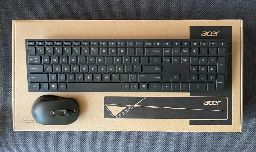Acer Wireless Keyboard and Mouse (with mouse pad) Acer無線鍵盤及滑鼠, 電腦 ＆ 平板