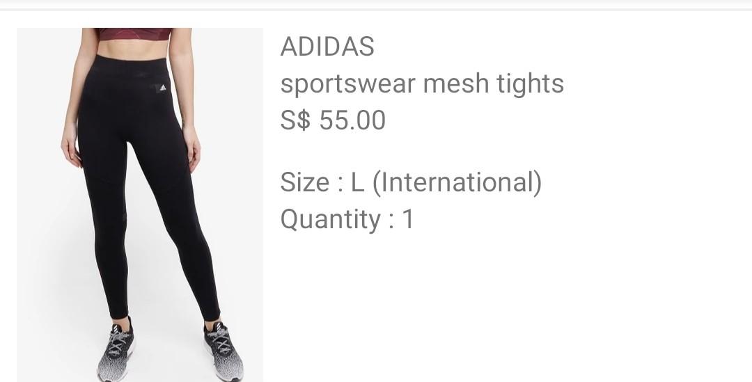 ADIDAS mesh tights, Women's Fashion, Activewear on Carousell