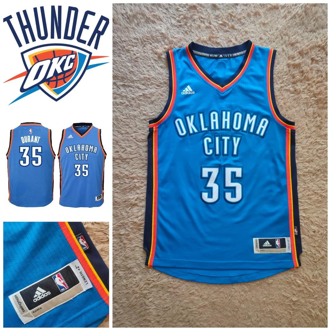 2014-16 Oklahoma City Thunder Durant #35 adidas Alternate Jersey  (Excellent) S