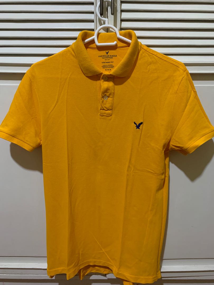 American Eagle Vintage Polo Shirt (Yellow), Men's Fashion, Tops & Sets ...
