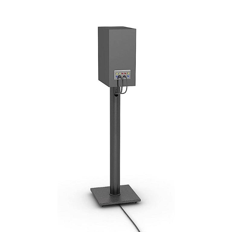 Atlantic Speaker Stands for Bookshelf Speakers up to 9kg, Black Pair