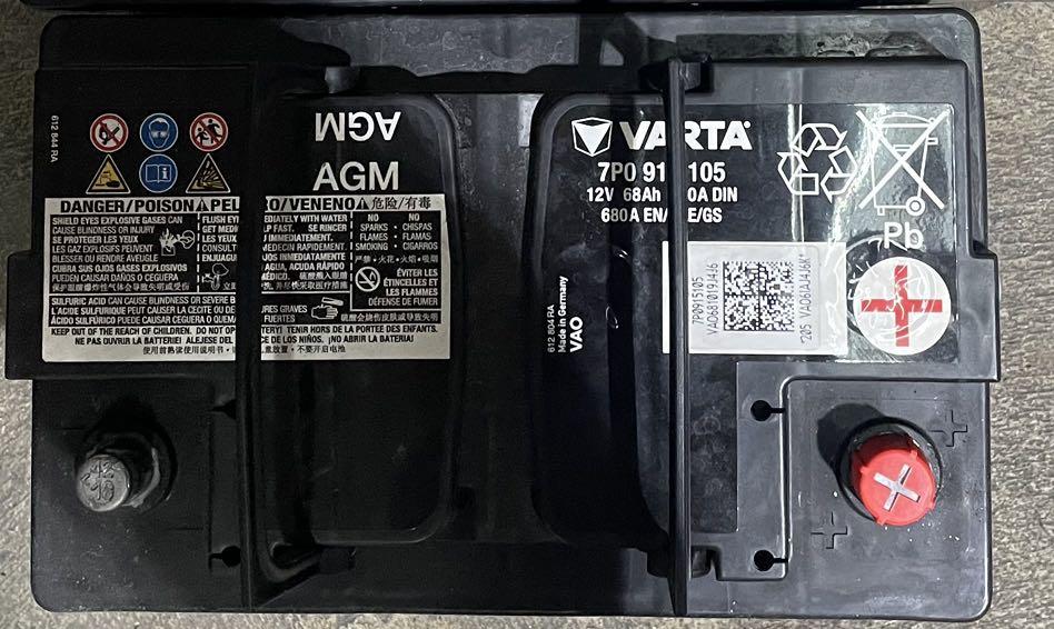 Audi AGM battery 68AH/680A (915105CC), Car Accessories, Accessories on  Carousell