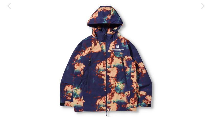 Bape tie dye hoodie jacket Men s Fashion Coats Jackets and