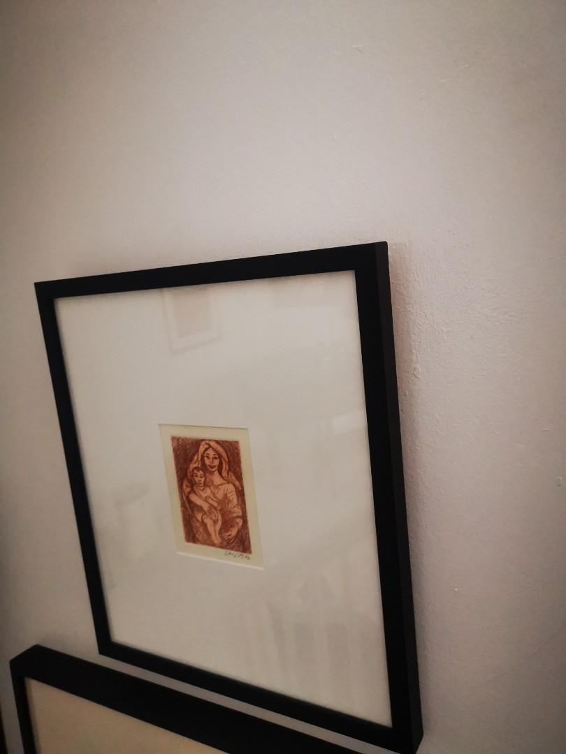Bencab etch on paper mother and child (Category: Art & Prints) located in Makati City. Submitted by daitodai (Listing ID 1135530489, Image 1). Description: Bencab mother and child etch.