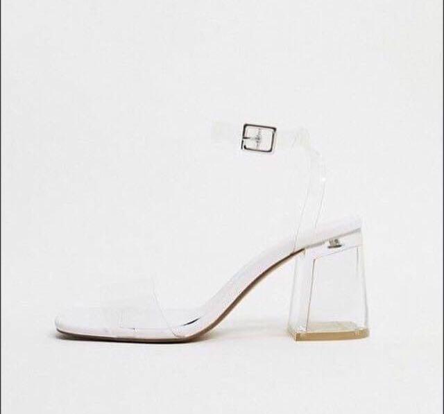 Bershka clear heels top
