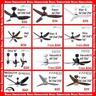 Bestar Crestar Decco Fanco DC Ceiling fan with lights