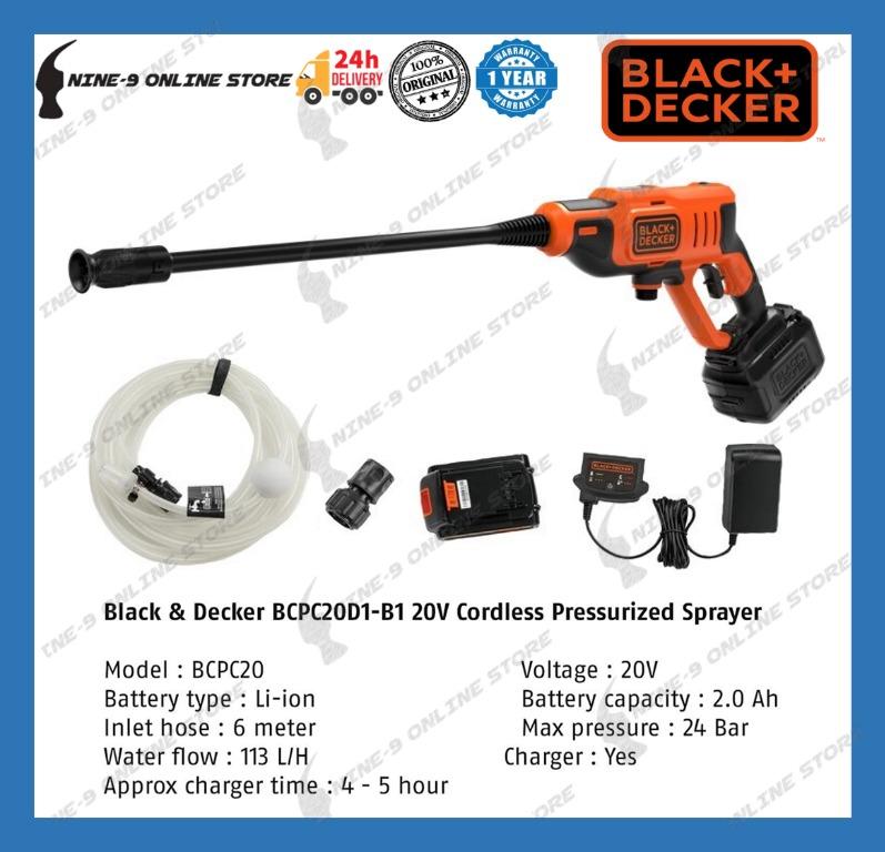 Black and decker hotsell battery power washer