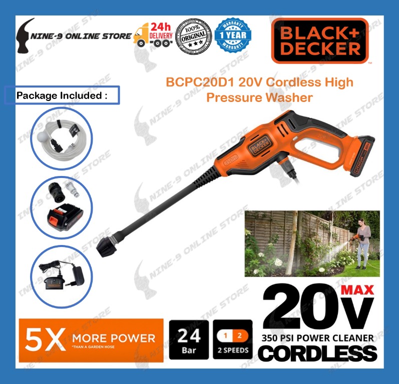 Black and decker sales cordless power washer