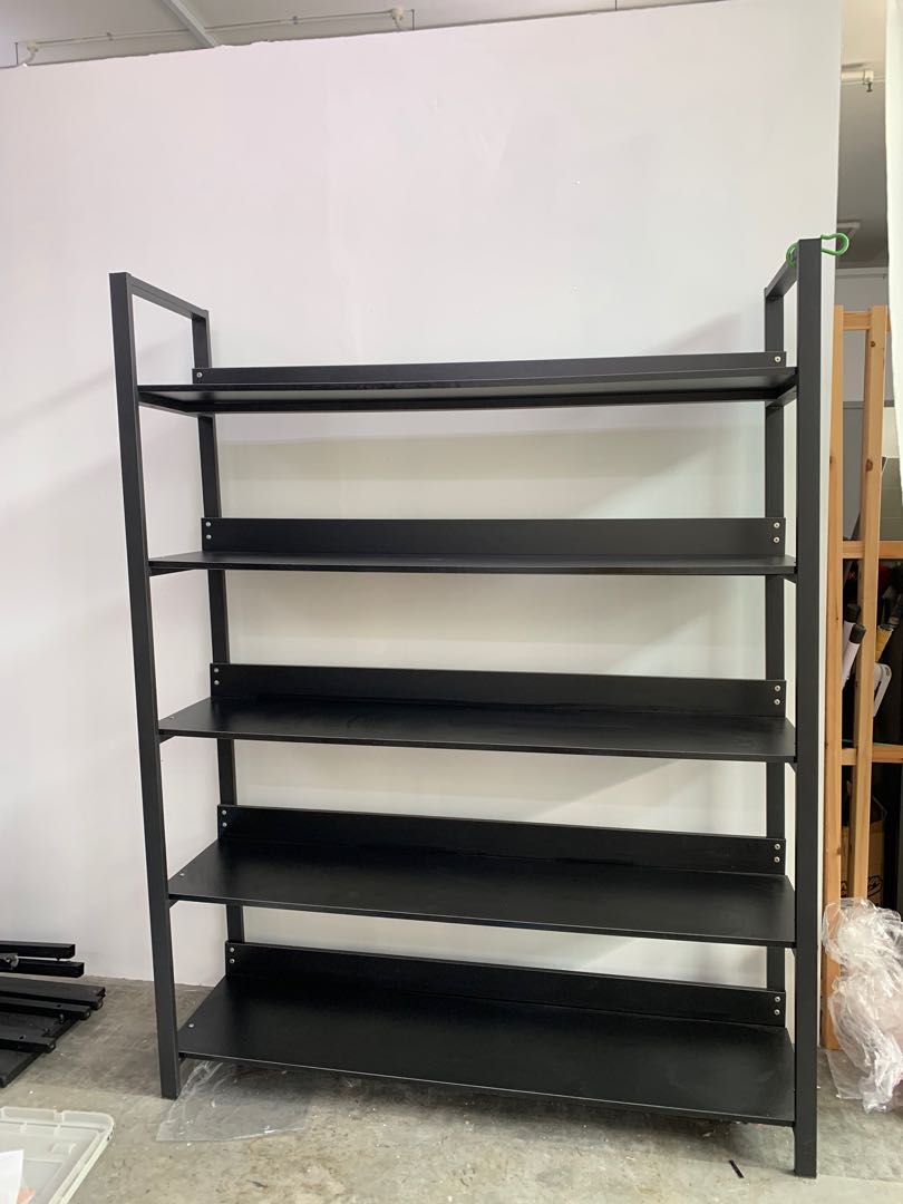 Black display shelf, Furniture & Home Living, Furniture, Shelves, & Racks on Carousell
