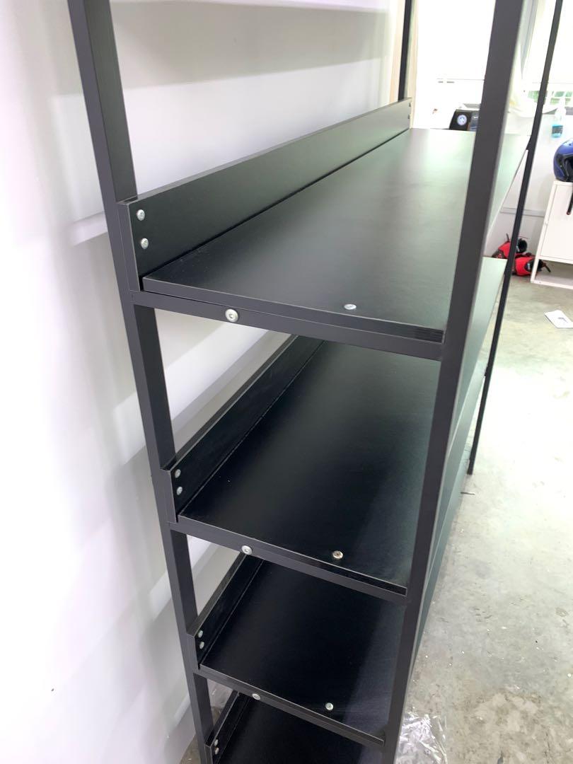 Black display shelf, Furniture & Home Living, Furniture, Shelves ...