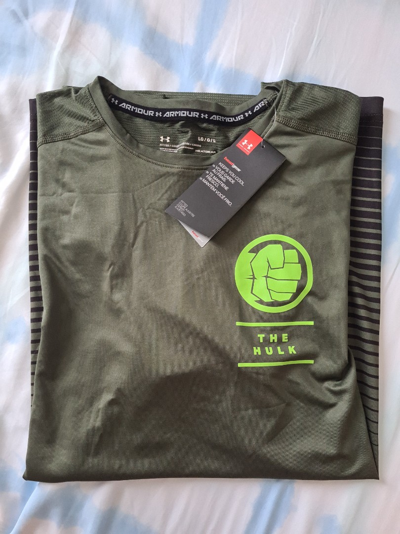Under Armour Marvel The Fitted Heatgear Tshirt, Men's Fashion, Tops & Sets, Tshirts & Polo Shirts on Carousell