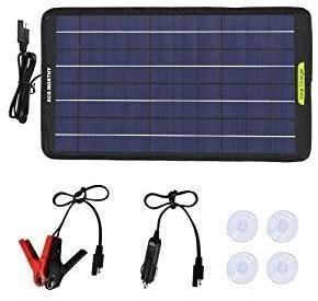 ECO-WORTHY 12 Volts 5 Watts Portable Power Solar Panel Battery Charger Backup for Car Boat Batteries 