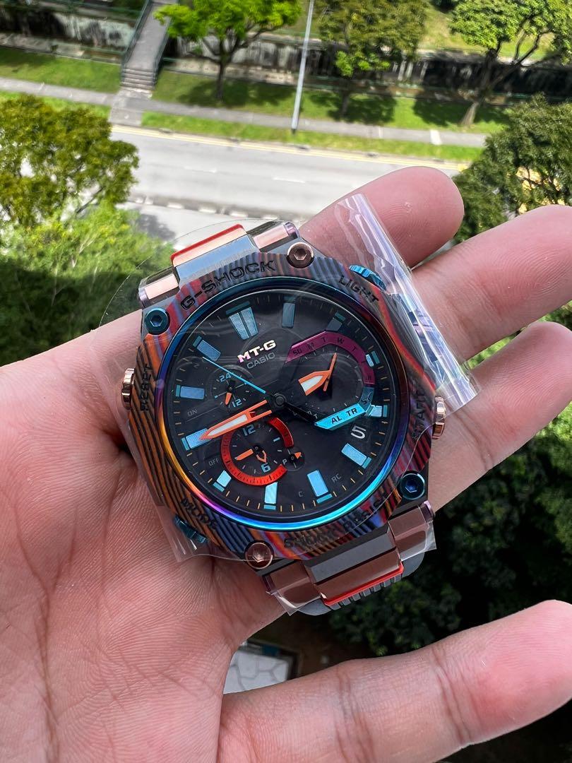 Casio G Shock Mtg B00xmg 1a Carbon Rainbow Men S Fashion Watches Accessories Watches On Carousell