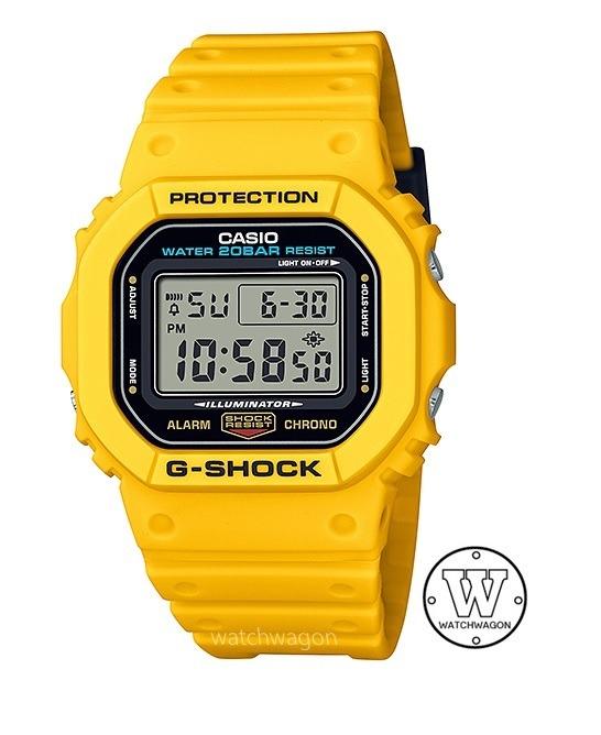 Casio G Shock DW 5600REC 9 Yellow Digital Unisex Sports Watch