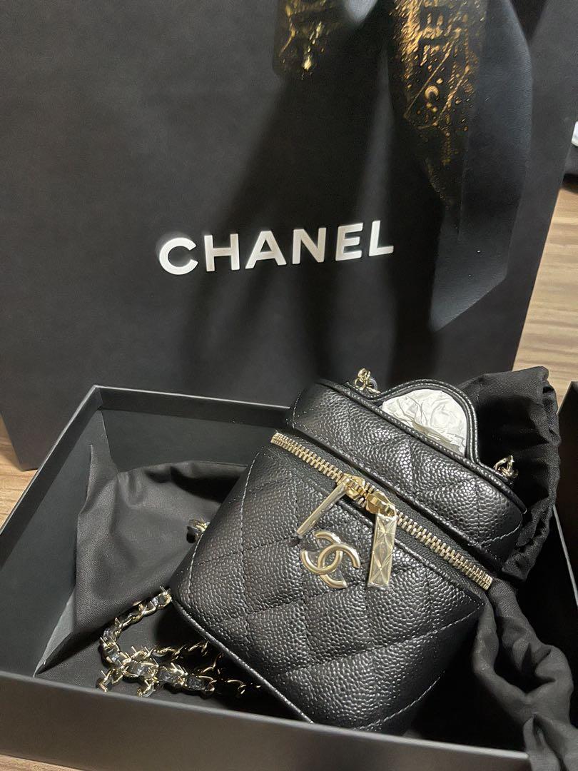 Chanel Classic Vanity 22C Bag with Chain Black