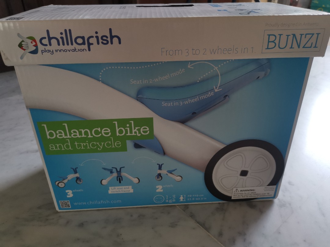Chillafish Bunzi 2in1 Gradual Balance Bike & Tricycle, Babies & Kids