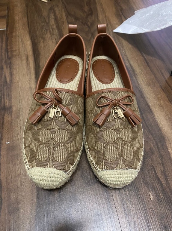 COACH CARSON ESPADRILLE, Women's Fashion, Footwear, Loafers on Carousell