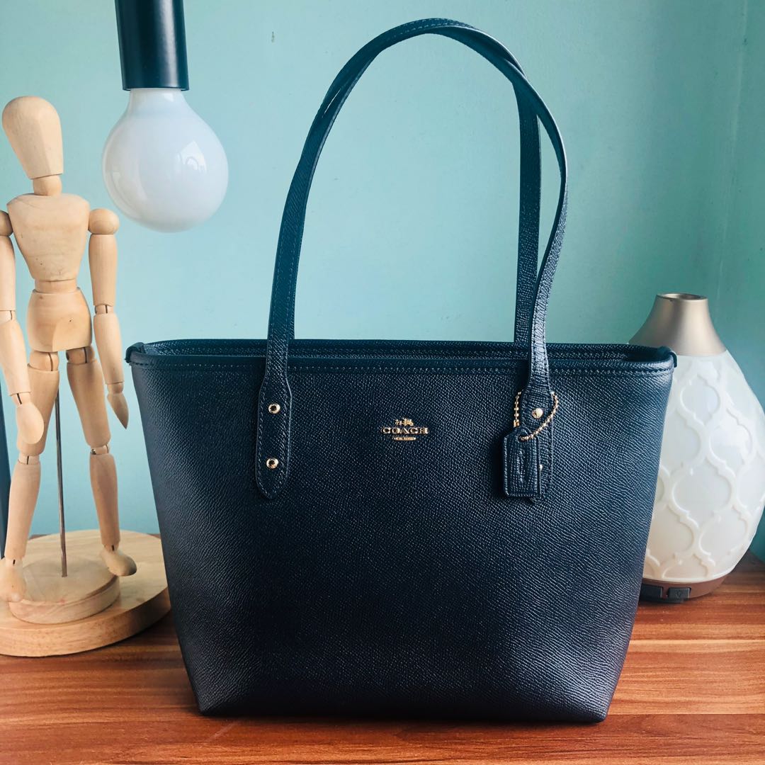 Coach Mini City Tote in Navy Blue, Women's Fashion, Bags & Wallets, Tote  Bags on Carousell