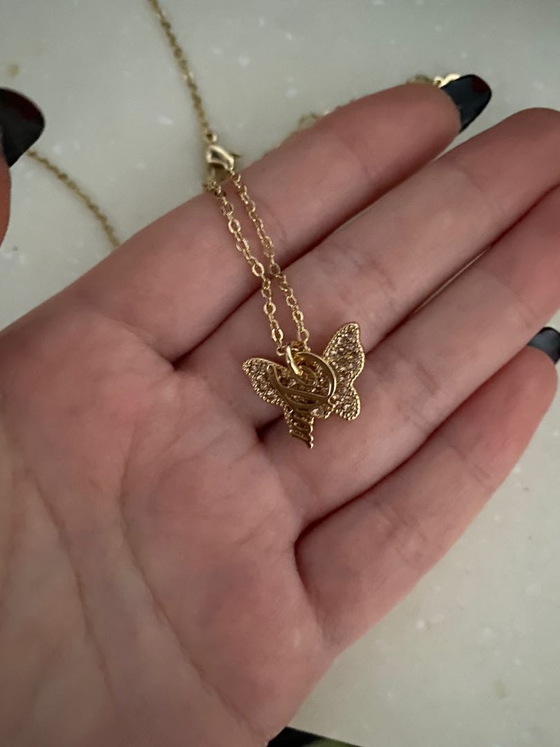 Dior online butterfly necklace