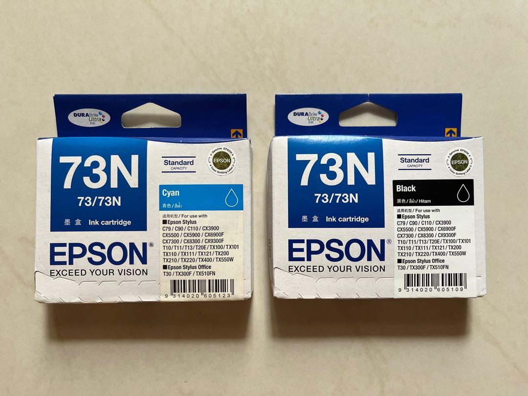 Epson 73N Ink Cartridge - Black + Cyan 