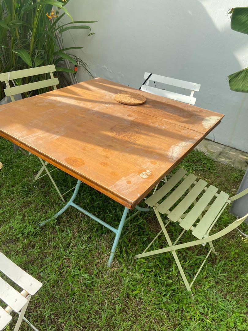 Foldable outdoor Table vintage, Furniture & Home Living, Furniture