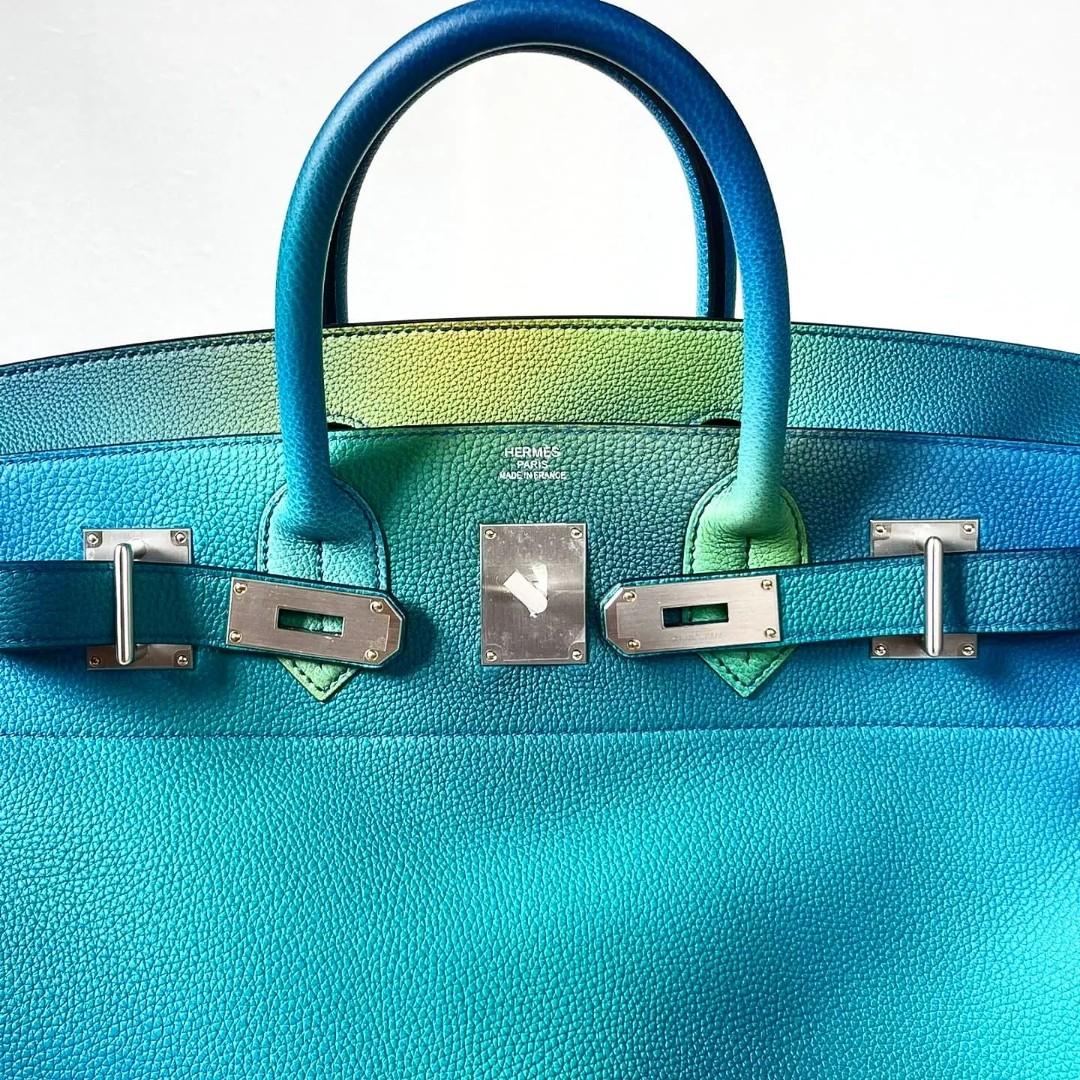 Hermes Birkin Hac 40 Deep Bleu Togo Palladium Hardware New