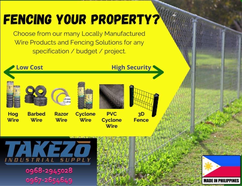 HOG WIRE BARBED WIRE RAZOR WIRE CYCLONE WIRE FENCE (Category: Construction & Building Materials) located in Quezon City. Submitted by dforte2026 (Listing ID 1135587153, Image 1). Description: No time to go out? Don't know where to buy? Afraid of online scammers? ‼️ WE'RE HERE TO HELP AND SERVE YOU‼️ ☑️ 100% LEGIT TRUSTED SUPPLIER ☑️ Competitive Price ☑️ With complete Legal Documents ☑️ BIR Registered ☑️ SEC Registered 💠Complete Product Lineup fo