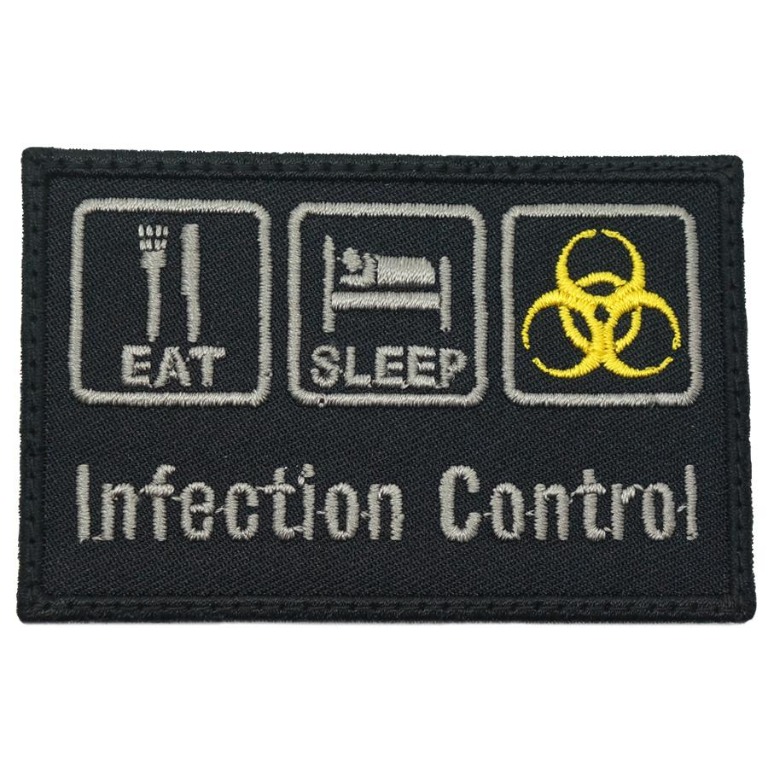 INFECTION CONTROL PATCH - BLACK FOLIAGE / BLACK WHITE, Hobbies & Toys ...