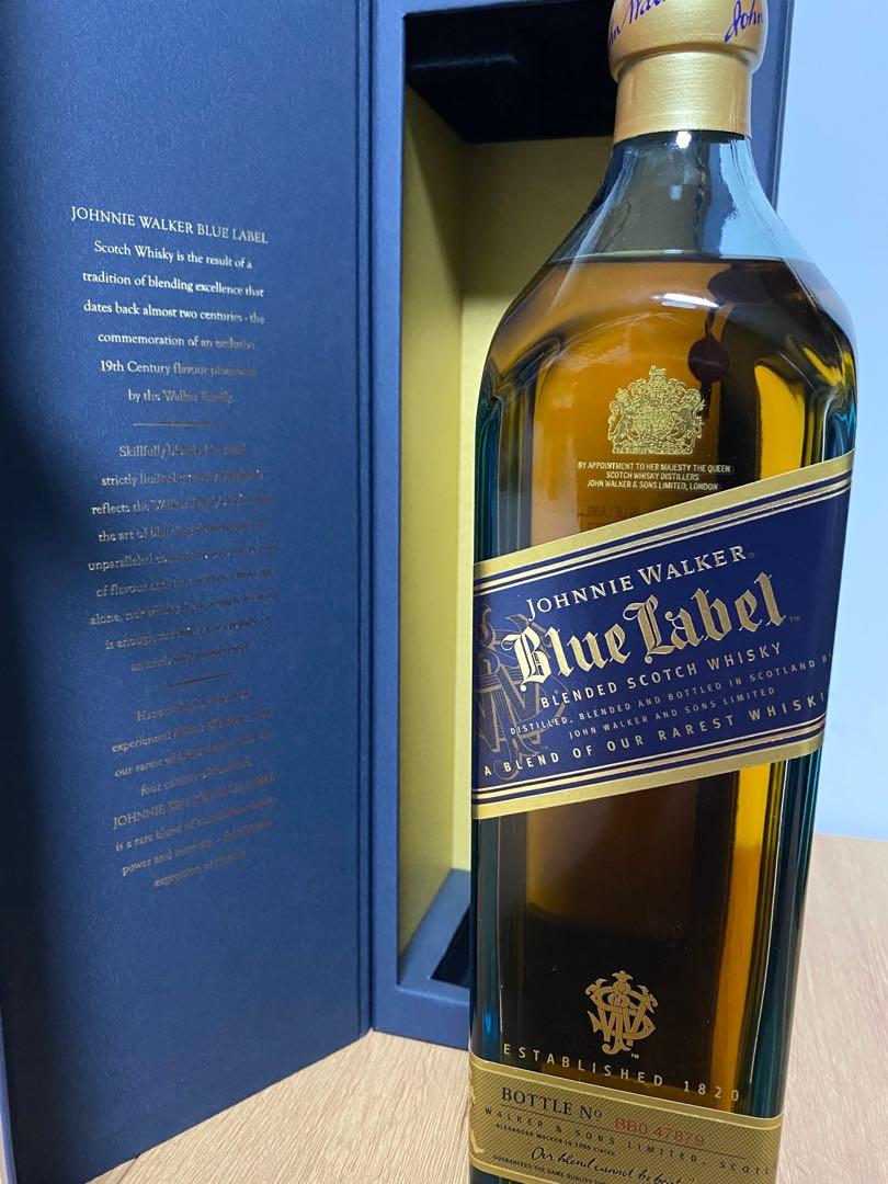 Johnnie Walker Blue Label 1000ml 40%, 嘢食& 嘢飲, 酒精飲料