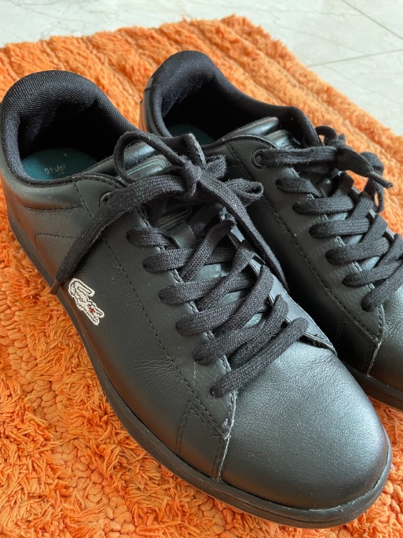 Lacoste hot sale black shoes