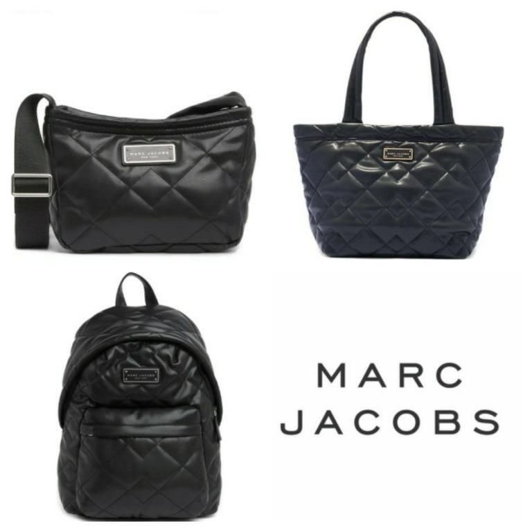 Marc jacobs black quilted backpack store