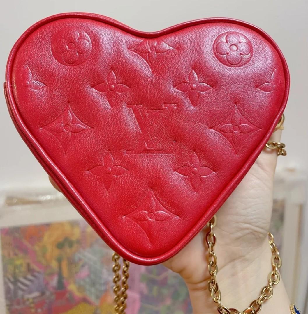 Louis Vuitton Heart On Chain Mini Sling Bag In Lamb Skin, Luxury, Bags &  Wallets On Carousell