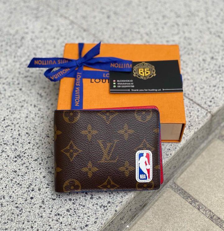 Louis Vuitton LV x NBA Brown Monogram Red White Blue Logo Bifold Multiple  Wallet at 1stDibs