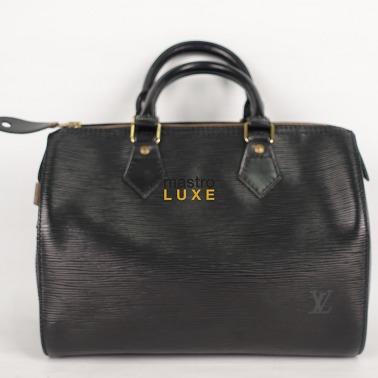 Louis Vuitton Noir Black Epi Leather Speedy 25, Luxury, Bags & Wallets on  Carousell