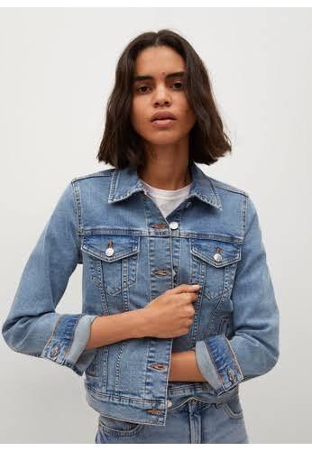 Mango denim jacket, Women's Fashion 